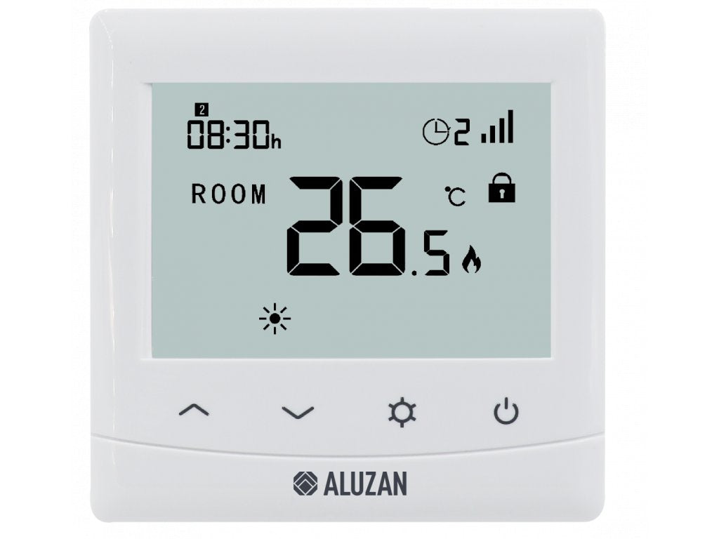 Aluzan EB-160 WiFi, programmable thermostat for controlling boilers and electric heaters up to 16A